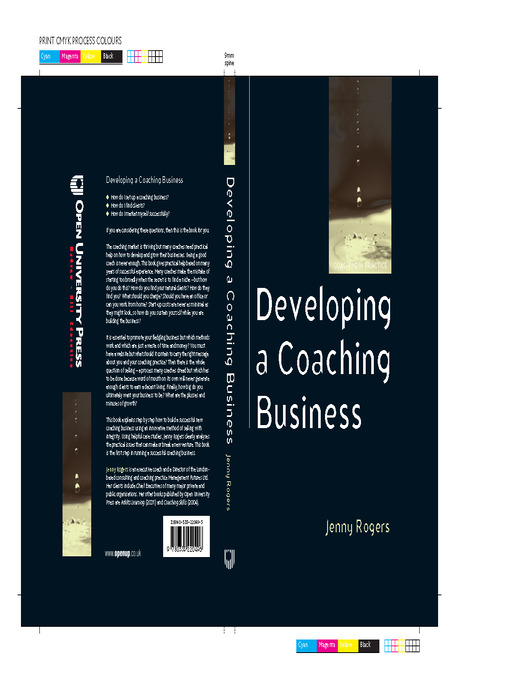 Title details for Developing a Coaching Business by Jenny Rogers - Available